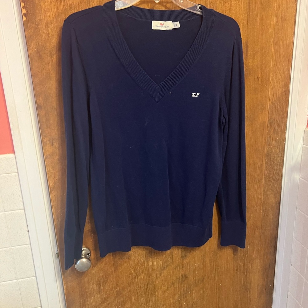 Women’s navy Vineyard Vines V- neck Sweater